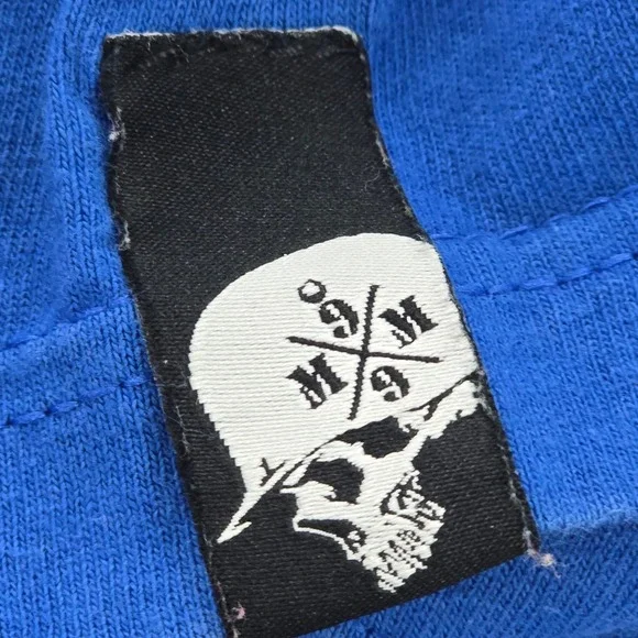 Metal Mulisha Graphic T-Shirt Blue Logo‎ Skull Tag Size Small - Picture 7 of 8